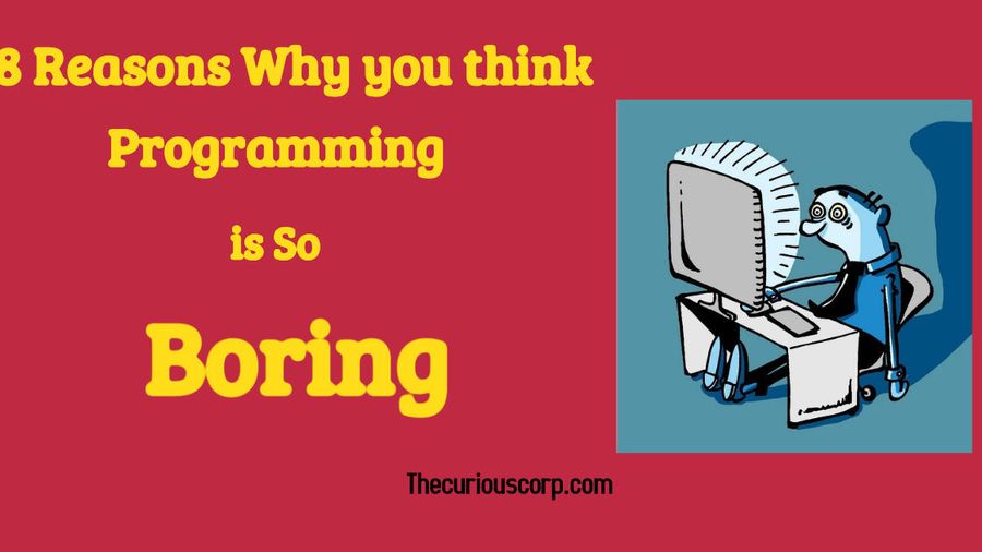 If you think why programming is boring then you should look at the following reasons. This might give you some hints to improve yourself as a programmer.