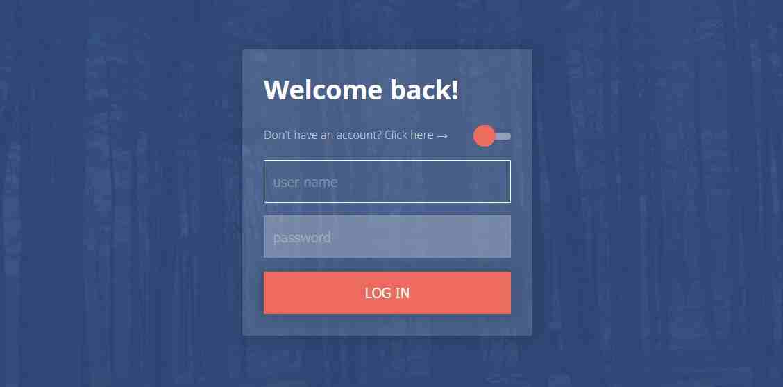 animated react login page