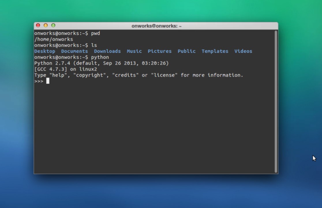 run python program using mac os terminal